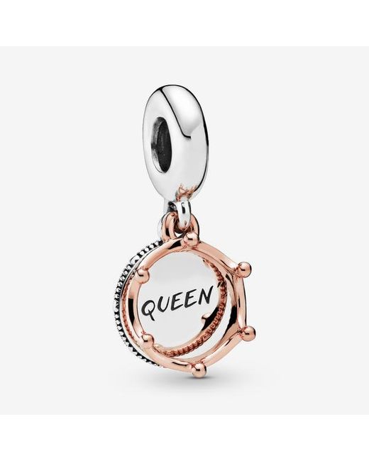 Pandora Koningin & Koninklijke Kroon Hangende Bedel in het Pink