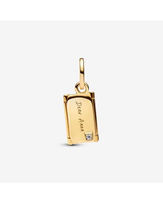 Pandora Metallic Engravable & Openable Envelope Dangle Charm