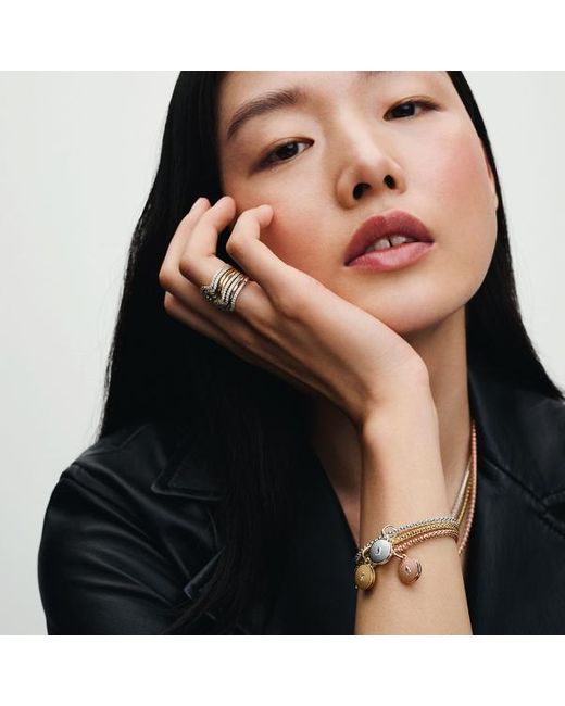 Pandora Metallic Polished Wave Ring