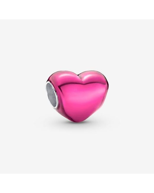 Pandora Pink Metallic Heart Charm