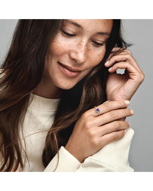 Pandora Purple February Birthstone Eternity Circle Ring