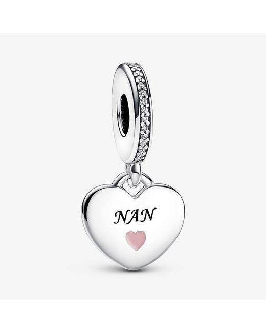 Pandora Metallic Nan Heart Dangle Charm