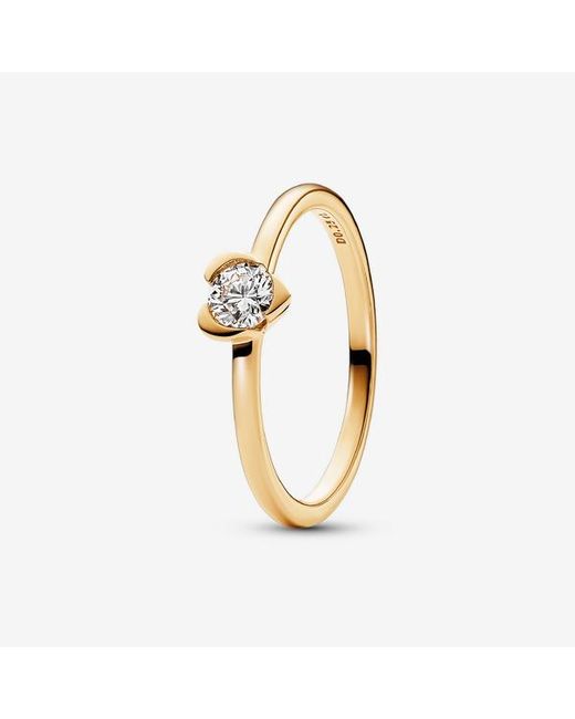 Pandora Metallic Talisman 14K Lab-Grown Diamond Heart Ring