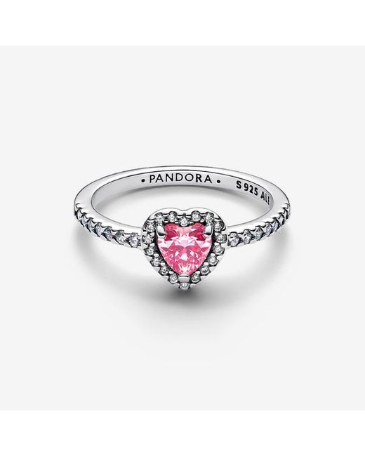 Pandora Metallic Elevated Heart Ring