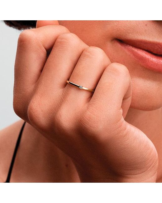 Pandora Metallic Era 14K Lab-Grown Diamond Single Stone Ring