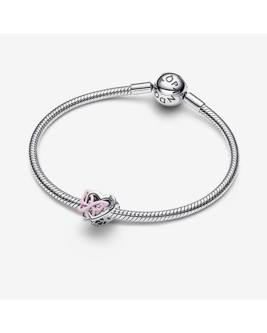 Pandora White Entwined Heart & Butterfly Charm