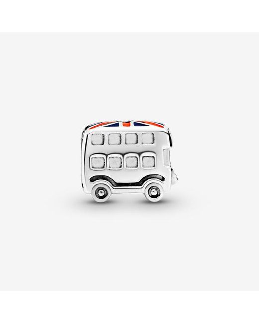 Pandora White Union Jack London Bus Charm