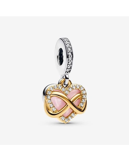 Pandora Metallic Sparkling Infinity Heart Dangle Charm