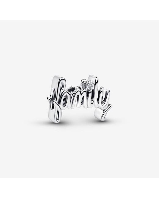 Pandora White Handwritten Family Charm