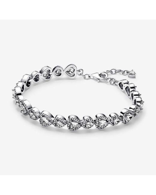 Pandora Metallic Halo Hearts Bracelet