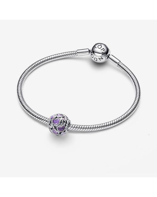 Pandora White Openwork Hearts Mum Charm