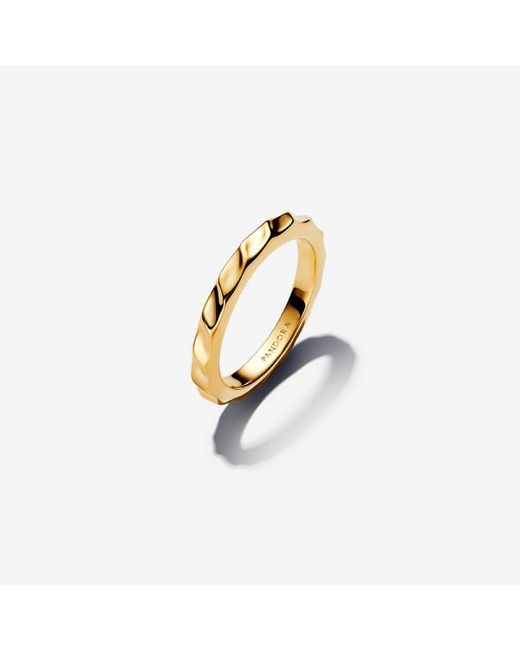 Pandora Metallic Rippled Band Ring
