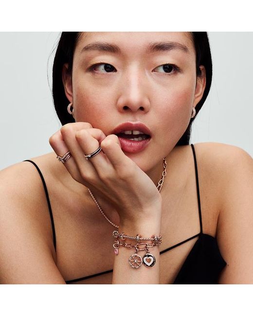 Pandora Metallic Moments Studded Chain Bracelet