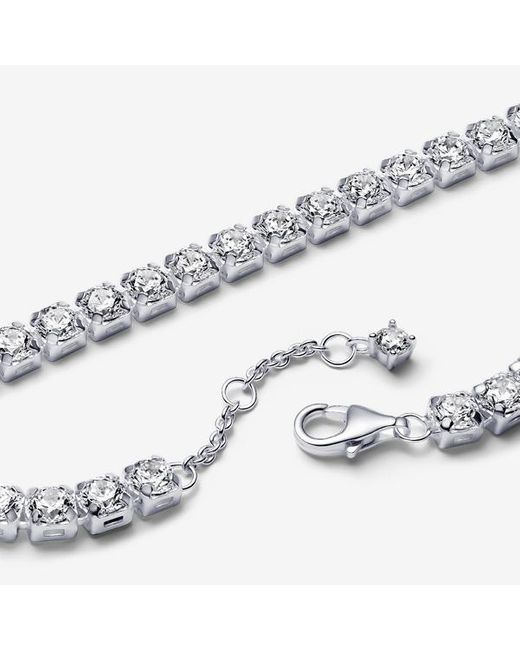 Pandora Metallic Sparkling Bold Tennis Bracelet