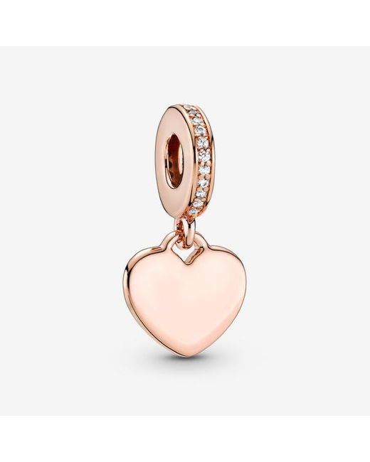 Pandora Pink Engravable Heart Tag Dangle Charm