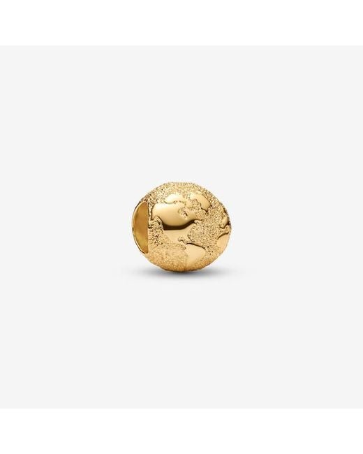 Pandora Metallic Textured Globe Mini Charm
