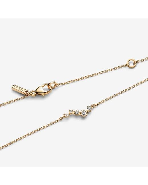 Pandora Metallic Era Lab-Grown Diamond Droplet Bar Necklace