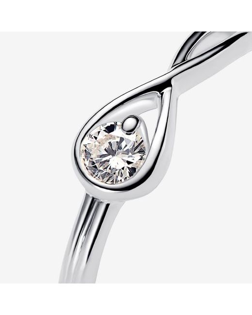 Pandora Metallic Infinite Sterling Lab-Grown Diamond Ring