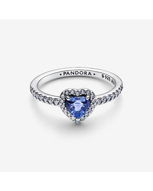 Pandora Metallic Sparkling Elevated Heart Ring
