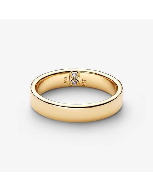 Pandora Metallic Engravable Classic Band Ring
