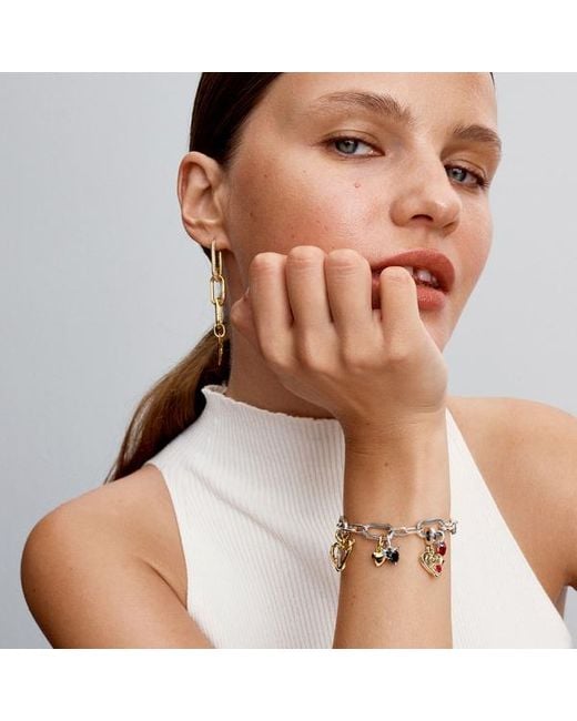 Pandora Metallic Rectangular Openable Link