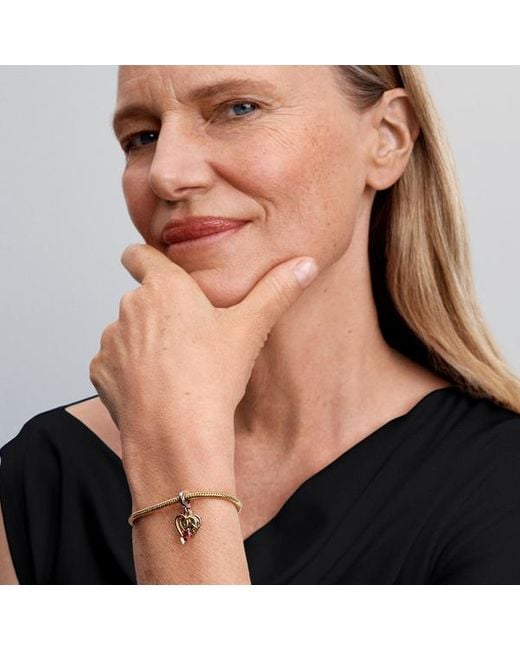 Pandora Metallic Engravable Heart & Arrow Double Dangle Charm