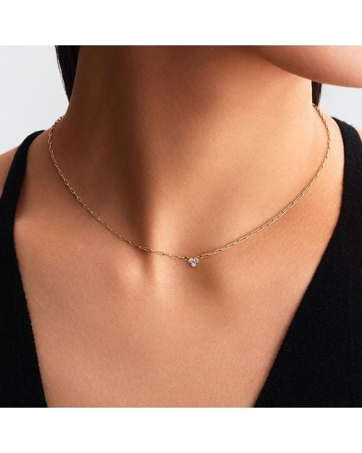 Pandora Metallic Era Lab-Grown Diamond Cluster Paperclip Chain Necklace