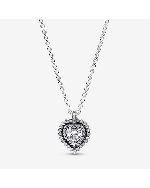 Pandora Metallic Timeless 393099c01-45 Heart Necklace