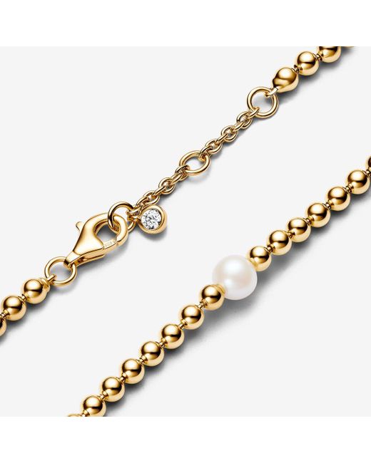 Pandora Metallic Treated Freshwater Cultured Pearl & Beads Bracelet