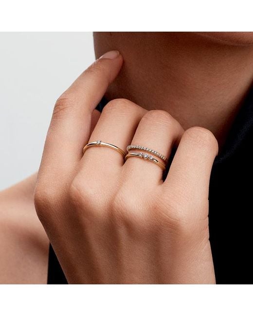 Pandora Metallic Era 14K Lab-Grown Diamond Single Stone Ring