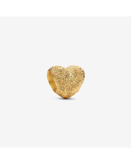 Pandora Metallic Textured Heart Mini Charm
