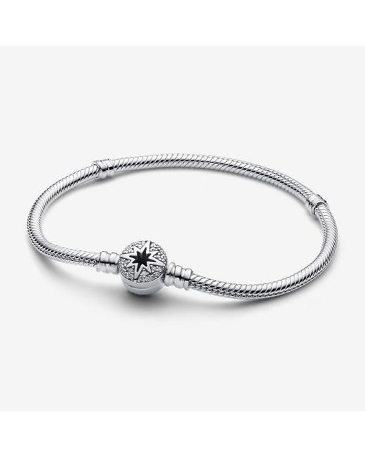 Pandora Metallic North Star Clasp Snake Chain Bracelet