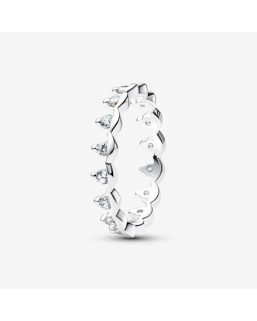 Pandora Metallic Sparkling Regal Band Ring