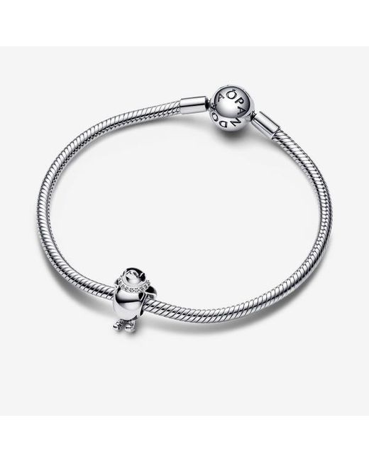 Pandora White Skiing Penguin Charm