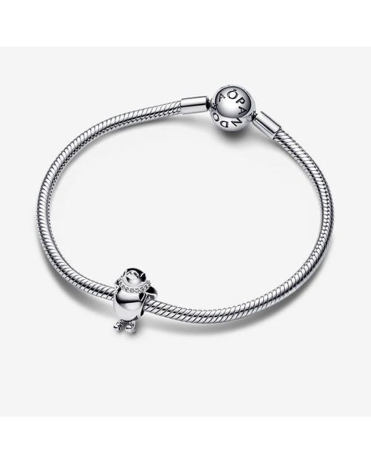 Pandora White Skiing Penguin Charm