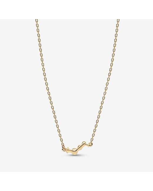 Pandora Metallic Era Lab-Grown Diamond Droplet Bar Necklace