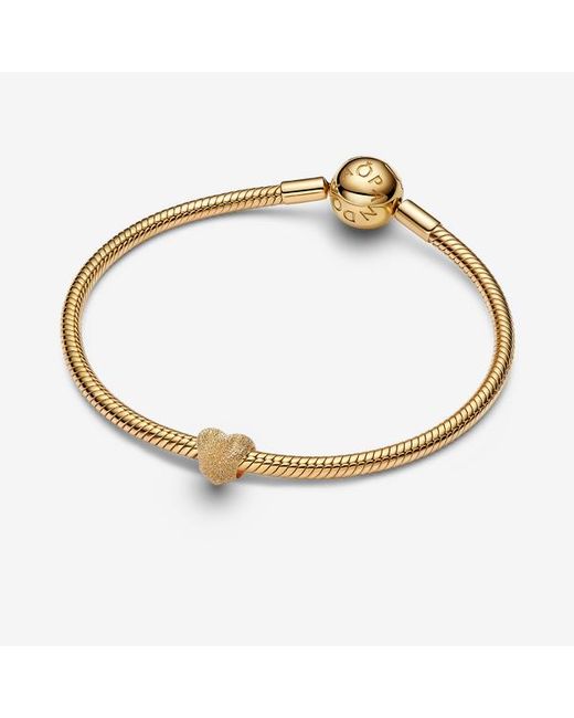 Pandora Metallic Textured Heart Mini Charm