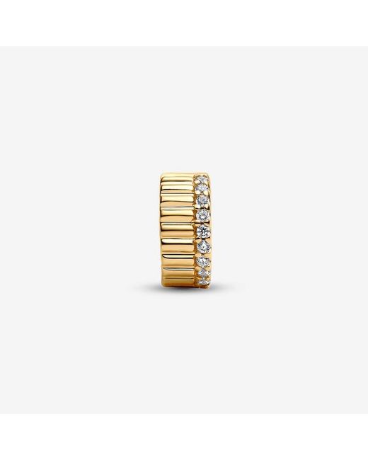 Pandora Metallic Ribbed Clip Charm
