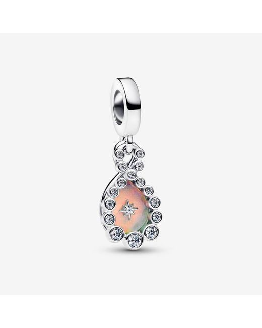 Pandora White Opalescent Infinity Double Dangle Charm