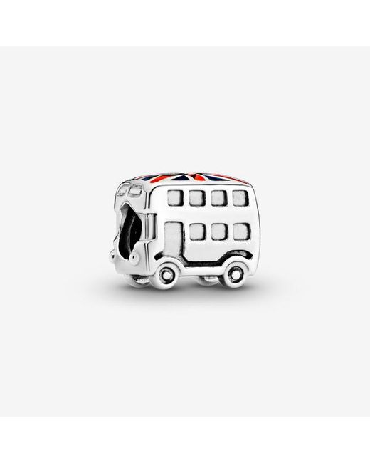 Pandora White Union Jack London Bus Charm