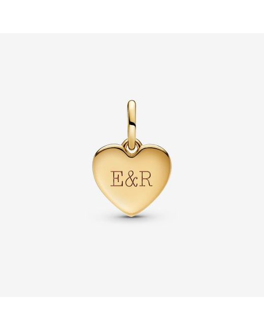 Pandora Metallic Engravable Love Heart Dangle Charm