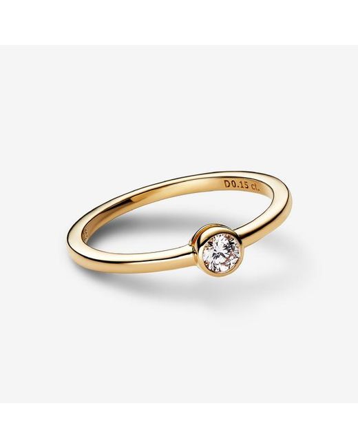 Pandora Metallic Era Bezel 14K Lab-Grown Diamond Ring