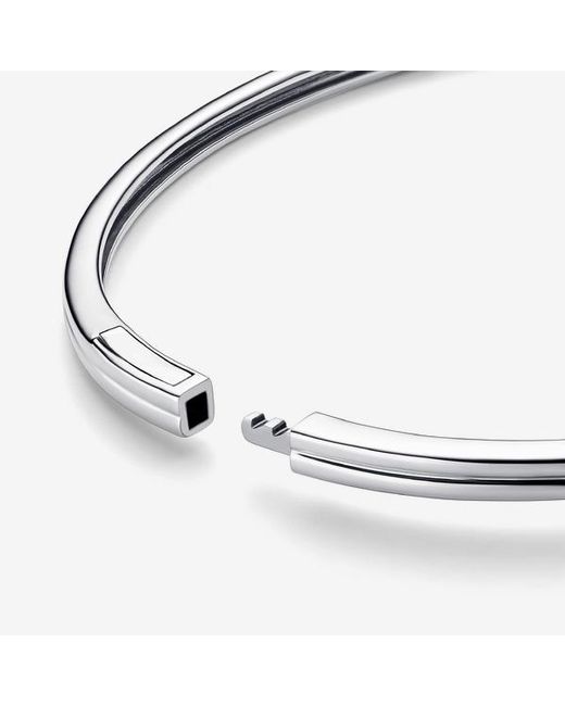 Pandora Metallic Infinite Sterling Silver Lab-grown Diamond Bangle