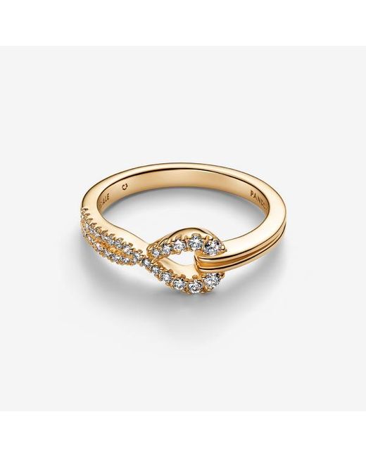 Pandora Metallic Infinite Lab-Grown Diamond Pavé Double Row Ring