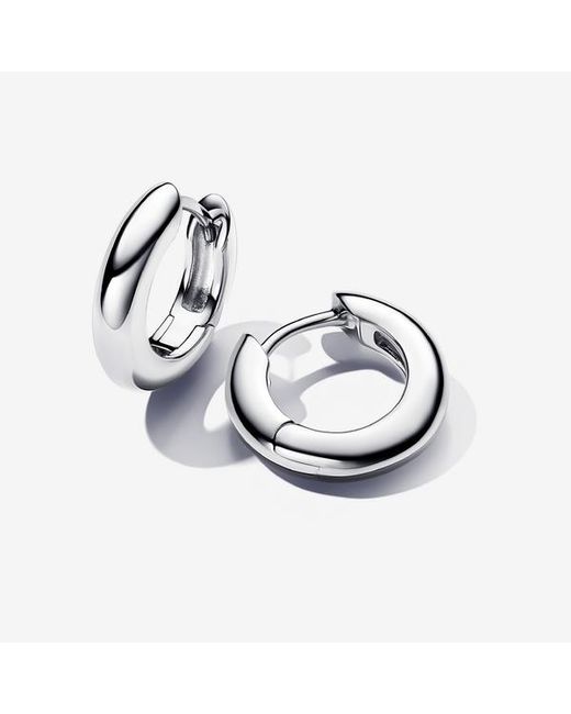 Pandora Metallic Round Hoop Earrings