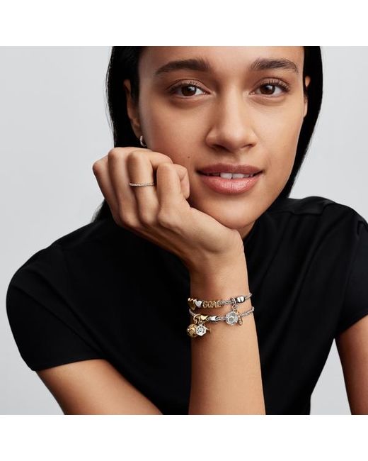Pandora Metallic Goal Script Charm