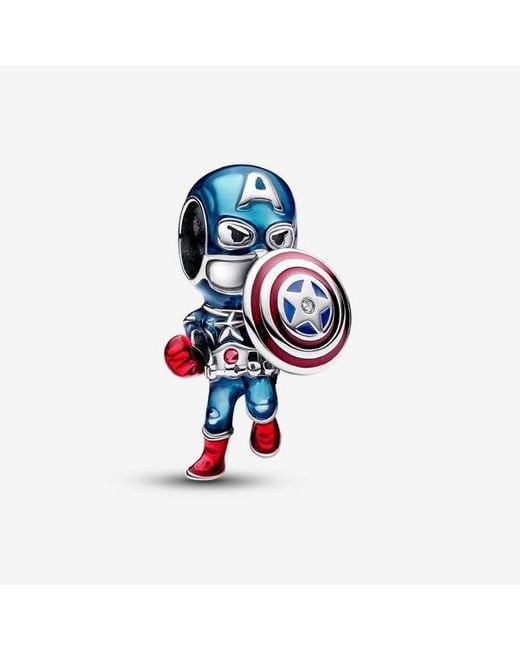 Pandora Blue Marvel The Avengers Captain America Charm