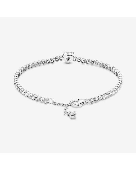 Pandora Metallic Signature Two-tone I-d Pavé Bangle