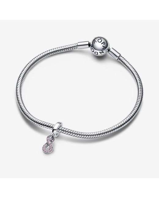 Pandora White Sparkling Infinity Dangle Charm