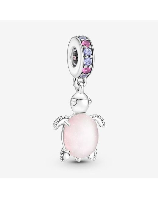 Pandora Pink Murano Glass Sea Turtle Dangle Charm